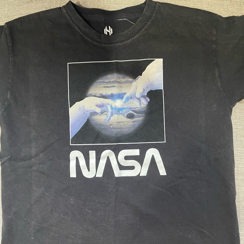 NASA Black Graphic T-Shirt. Never Worn